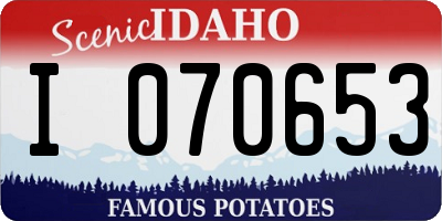 ID license plate I070653