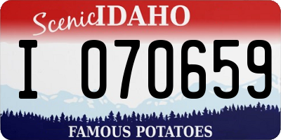 ID license plate I070659