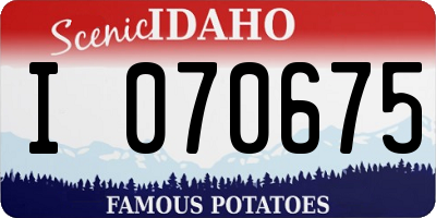 ID license plate I070675