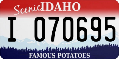 ID license plate I070695