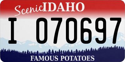 ID license plate I070697