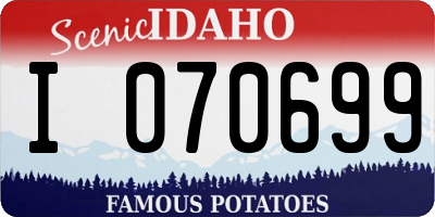 ID license plate I070699