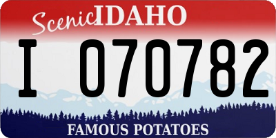 ID license plate I070782