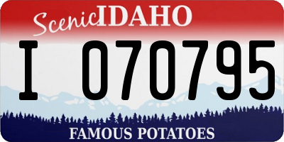 ID license plate I070795