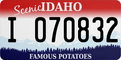 ID license plate I070832