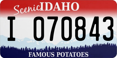 ID license plate I070843