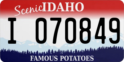 ID license plate I070849