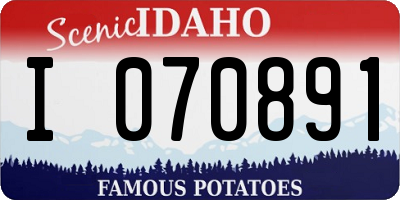 ID license plate I070891