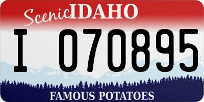 ID license plate I070895