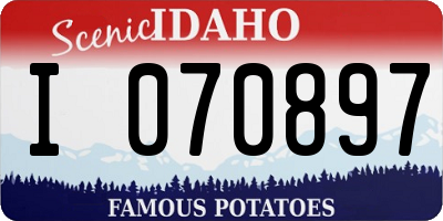 ID license plate I070897