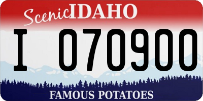 ID license plate I070900