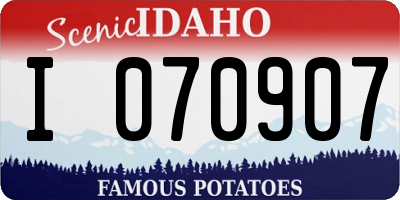 ID license plate I070907