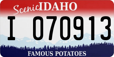 ID license plate I070913