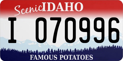 ID license plate I070996