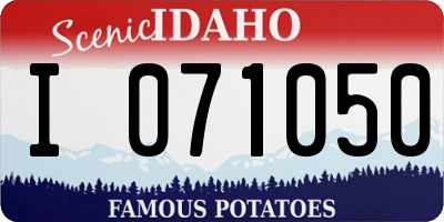ID license plate I071050
