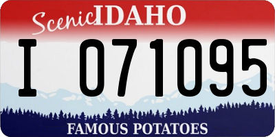 ID license plate I071095