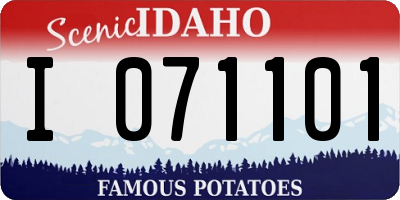 ID license plate I071101