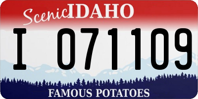 ID license plate I071109