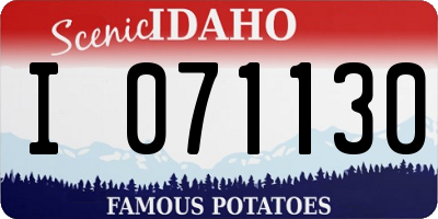 ID license plate I071130