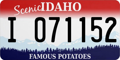 ID license plate I071152