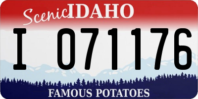 ID license plate I071176