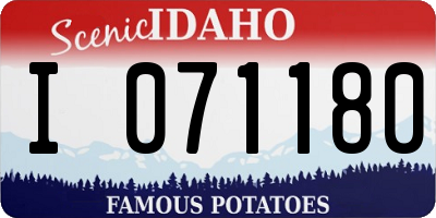 ID license plate I071180