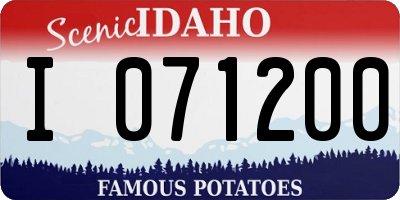 ID license plate I071200