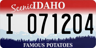 ID license plate I071204