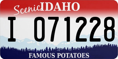 ID license plate I071228