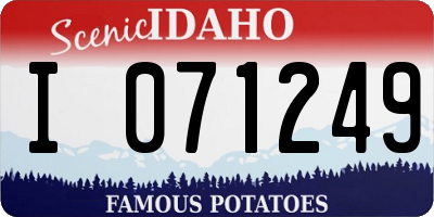 ID license plate I071249