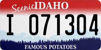 ID license plate I071304