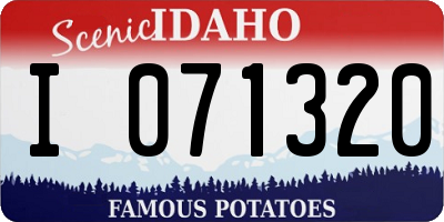 ID license plate I071320