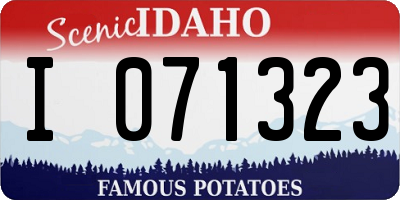 ID license plate I071323