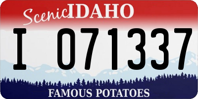 ID license plate I071337