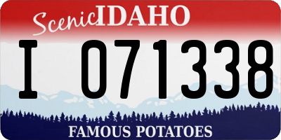 ID license plate I071338