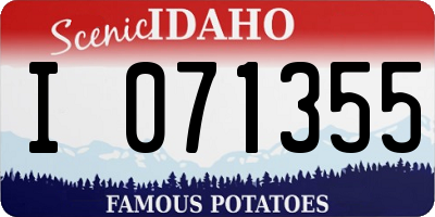 ID license plate I071355
