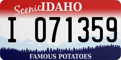 ID license plate I071359