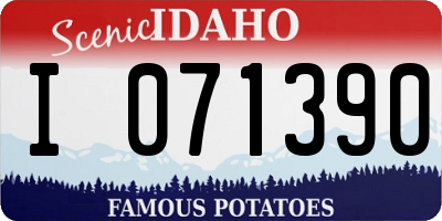 ID license plate I071390