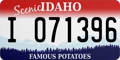 ID license plate I071396