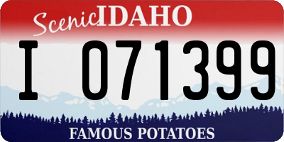 ID license plate I071399