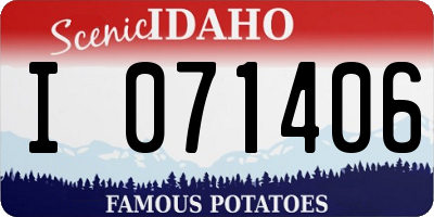 ID license plate I071406