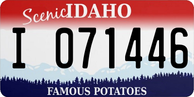 ID license plate I071446