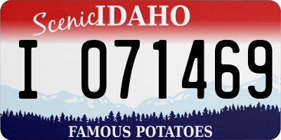 ID license plate I071469