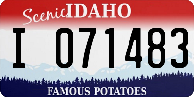 ID license plate I071483