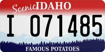ID license plate I071485