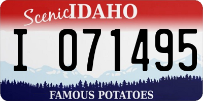 ID license plate I071495