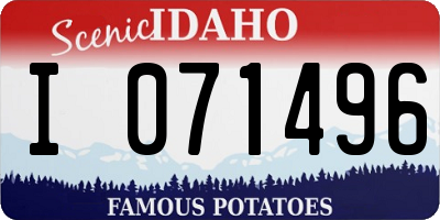 ID license plate I071496