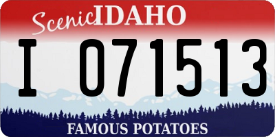 ID license plate I071513