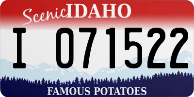 ID license plate I071522