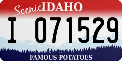 ID license plate I071529